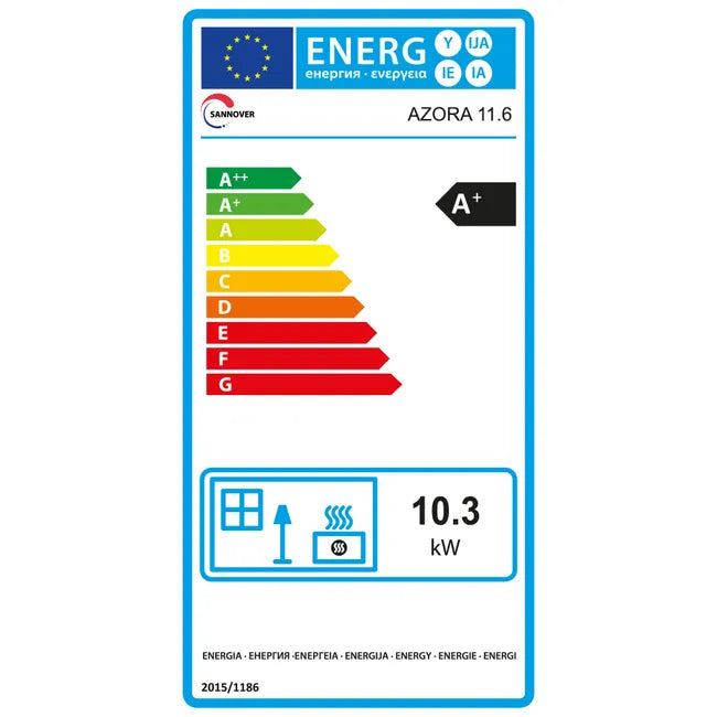 Stufa a pellet Azora 11,6 kW Nero Sannover - 4