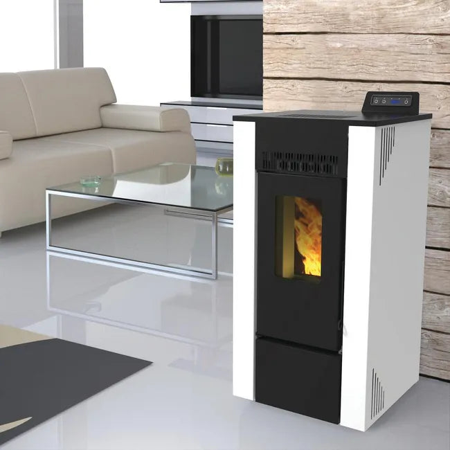 Stufa a pellet ventilata LVZ Gioia 7 KW bianca