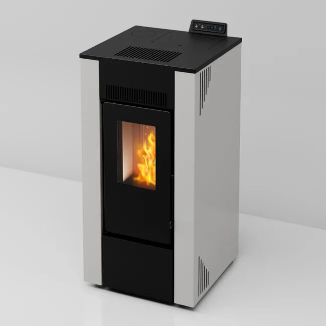 Stufa a pellet ventilata LVZ Gioia 7 KW bianca - 3