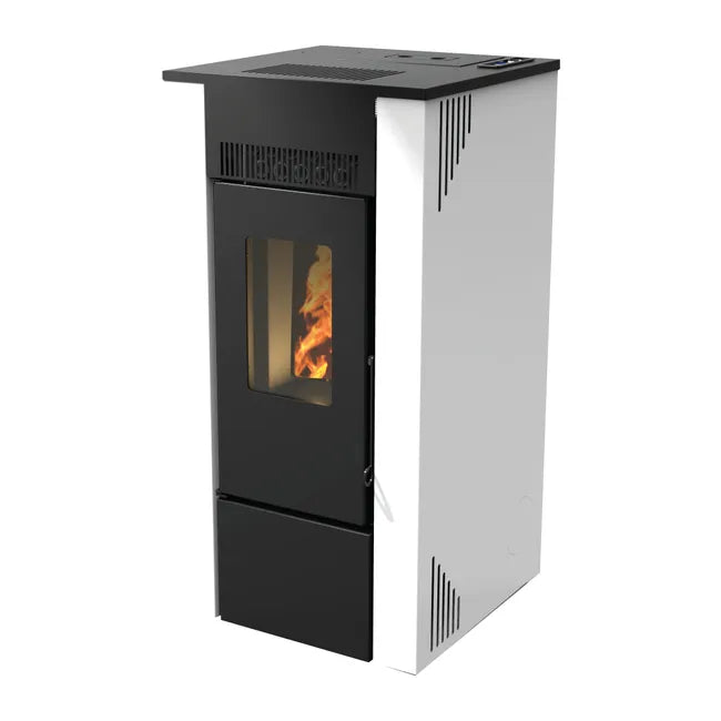 Stufa a pellet ventilata LVZ Gioia 7 KW bianca - 6