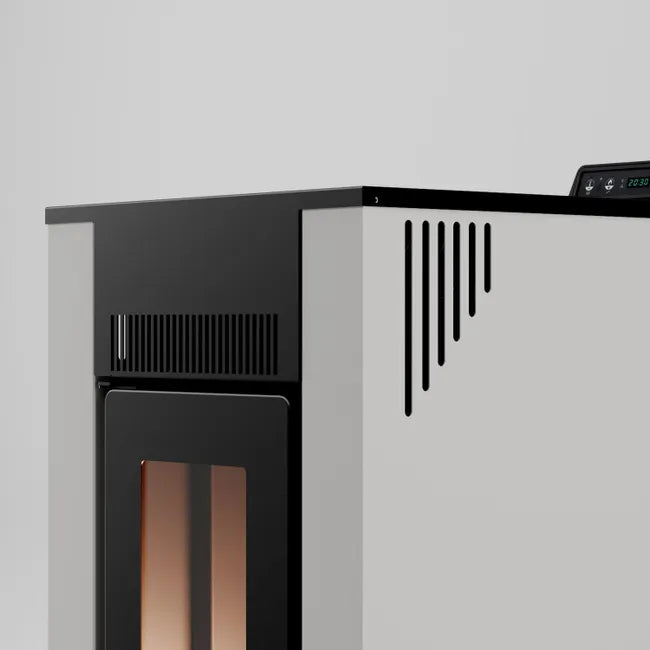 Stufa a pellet ventilata LVZ Gioia 7 KW bianca - 5