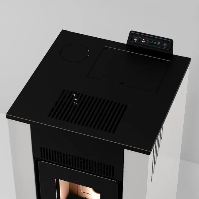 Stufa a pellet ventilata LVZ Gioia 7 KW bianca - 4