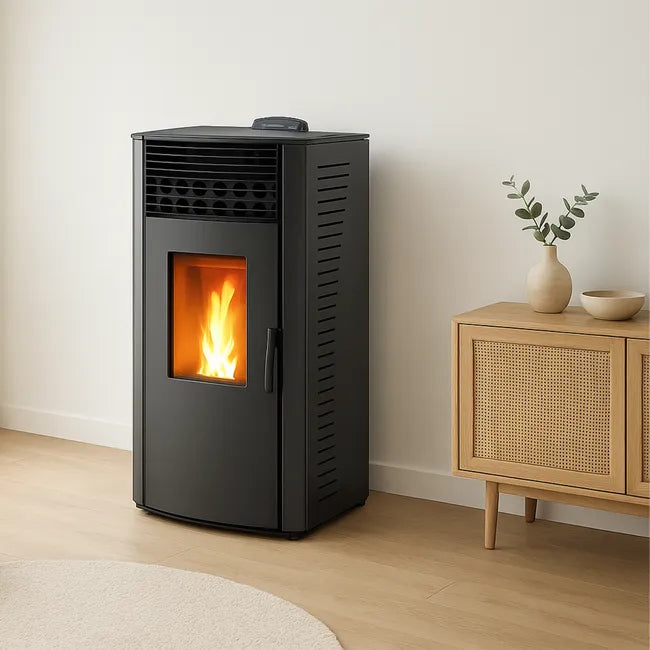 Stufa a pellet Anita 12 kW Nero Sannover + Kit di installazione completo - 2