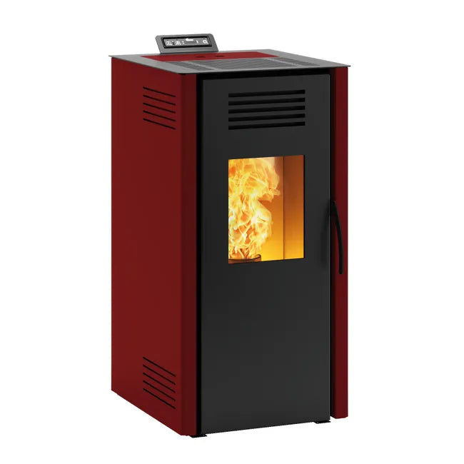Stufa a pellet ventilata INVICTA Nuova Vieste 7.3 KW bordeaux - 3