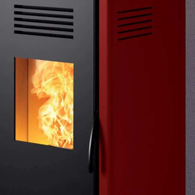 Stufa a pellet ventilata INVICTA Nuova Vieste 7.3 KW bordeaux - 4