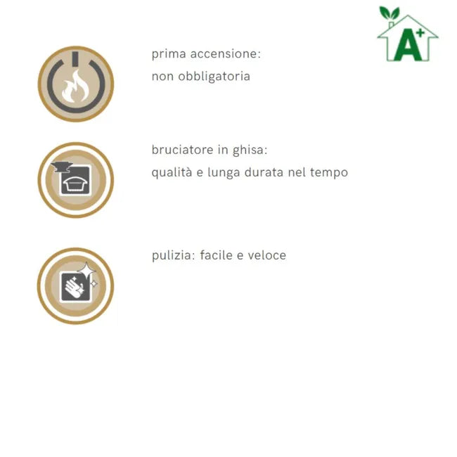 Stufa a pellet ventilata INVICTA Nuova Vieste 7.3 KW bordeaux - 6
