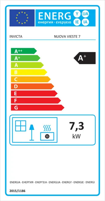 Stufa a pellet ventilata INVICTA Nuova Vieste 7.3 KW bordeaux - 7