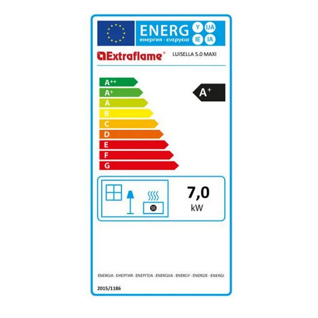 Extraflame Stufa pellet 7kW LUISELLA 5.0 Maxi WiFi Black Classe A - 3