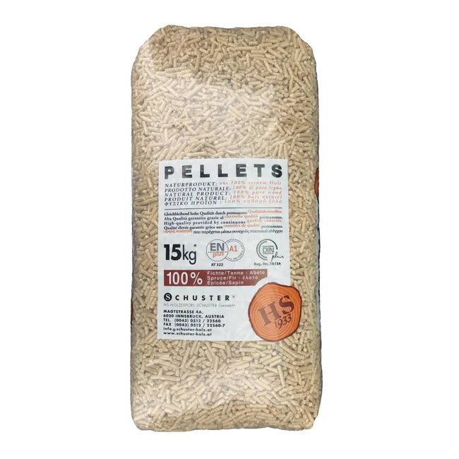 Bancale 990 kg pellet Schuster in abete ENplus A1, 66 sacchi da 15kg - 2