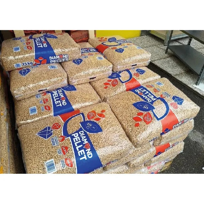 Bancale 1080 kg pellet Diamond in abete ENplus A1, 72 sacchi da 15 kg - 5