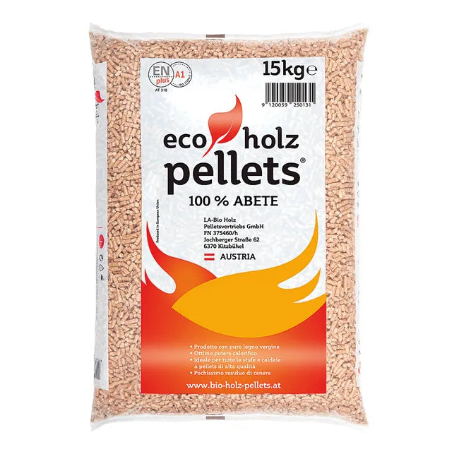 Bancale 1050 kg pellet Eco Holz in abete ENplus A1, 70 sacchi da 15 kg - 2