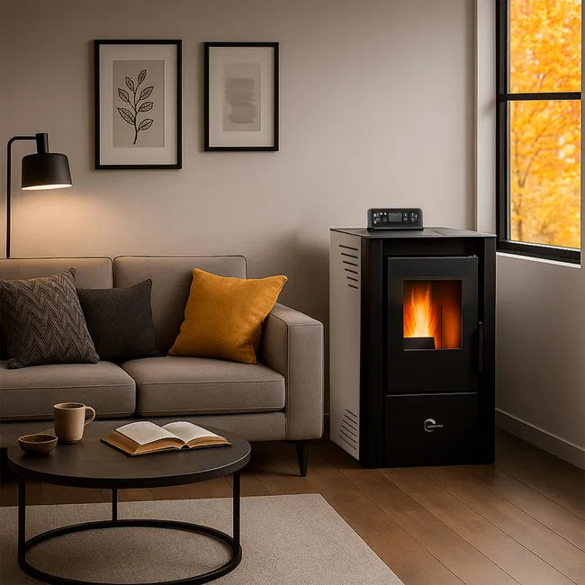 Stufa a pellet ad aria Anita da 9,4 kW Sannover bianco - 2