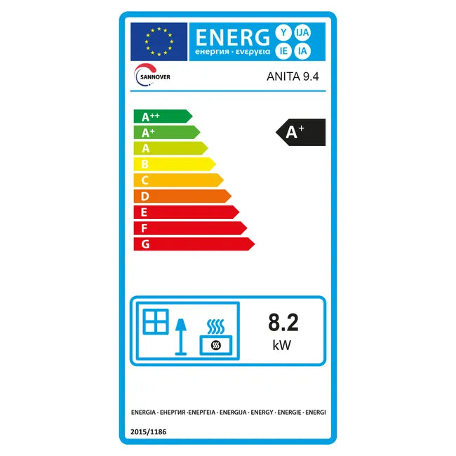 Stufa a pellet ad aria Anita da 9,4 kW Sannover bianco - 3