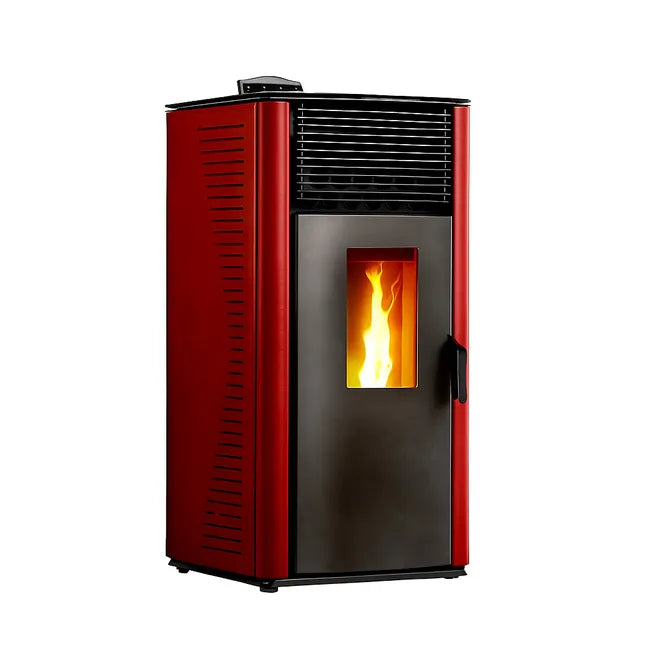 Stufa a pellet ad aria Anita da 12 kW Sannover bordeaux - 3