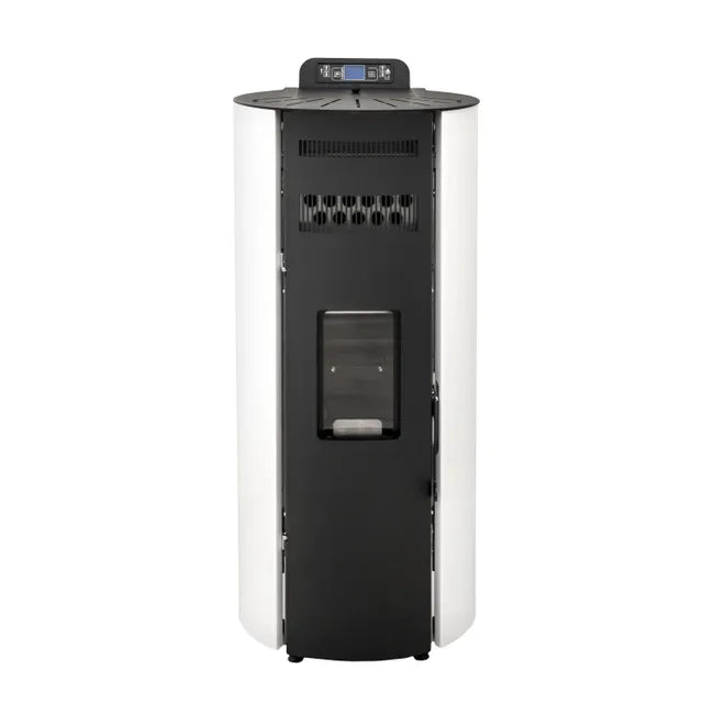 STUFE A PELLET ITALIA SRL- BOSTON 14 KW-RISCALDA FINO A 130 MQ - BIANCO