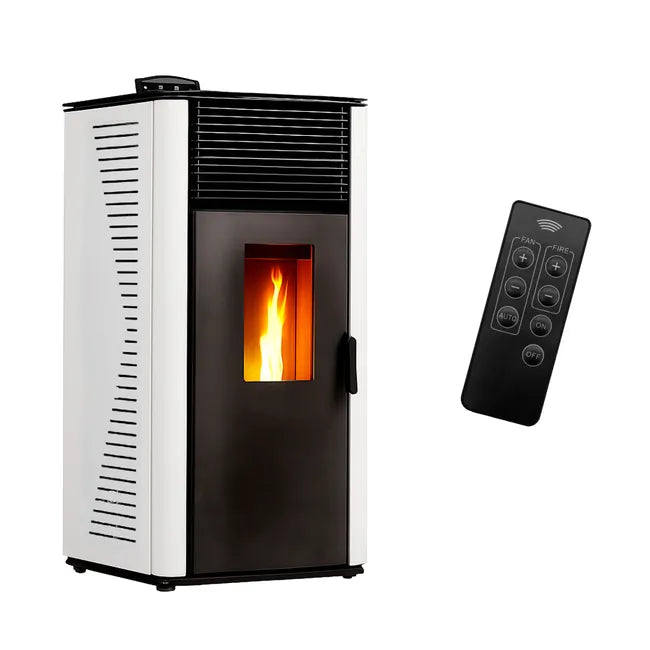 Stufa a pellet ad aria Anita da 12 kW Sannover bianco