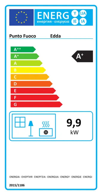 Stufa a pellet ventilata PUNTO FUOCO Edda 11 KW rossa - 2