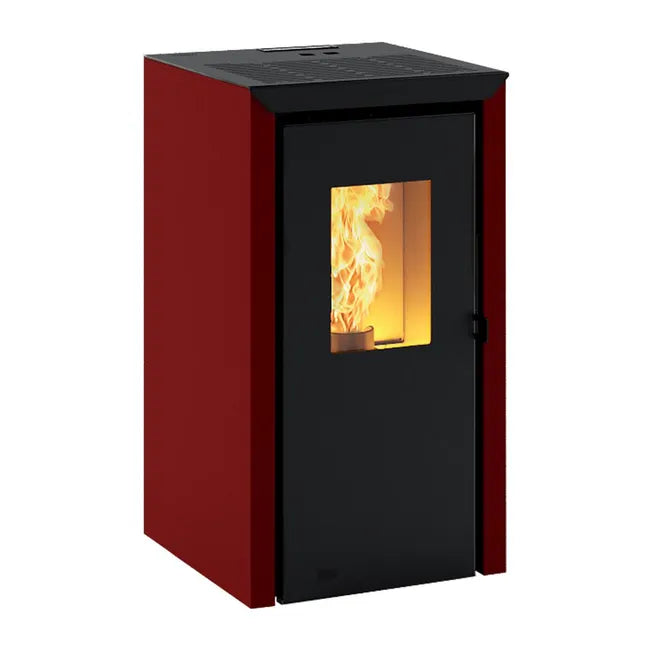 Stufa a pellet ventilata INVICTA Bassano 4.2 KW bordeaux