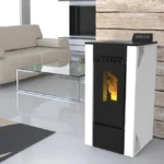 Stufa a pellet ventilata LVZ Gioia 7 KW bianca