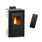 Stufa a pellet ad aria Anita da 9,4 kW Sannover bianco