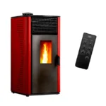 Stufa a pellet ad aria Anita da 12 kW Sannover bordeaux