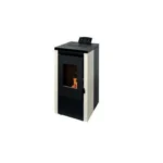 Stufa a pellet bianca ELITE da 7 kW, calore efficiente per riscaldare la tua casa fino a 110 m³ con design moderno