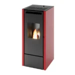Stufa a pellet ventilata PUNTO FUOCO Edda 11 KW rossa